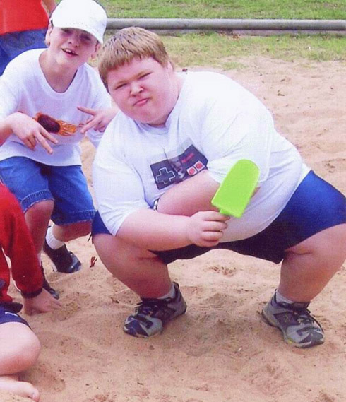This kid desperately needs nerd fitness.
