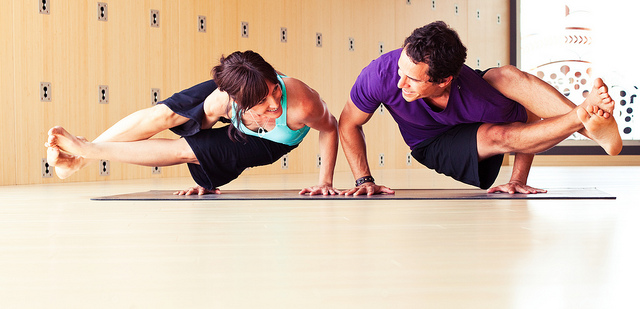 Yogacouple Couple doing yoga