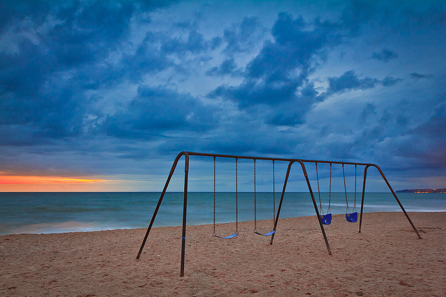Swingset on the beach