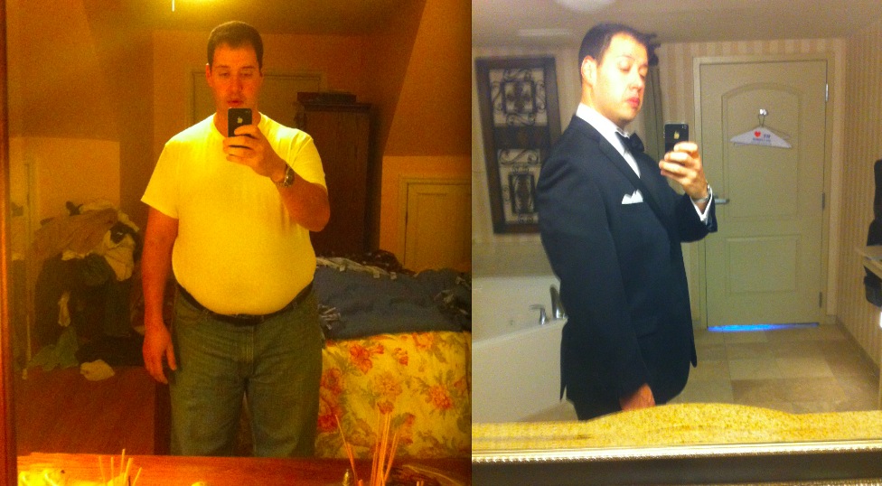 4 Months + 57 Pounds Lost = One Happy Groom