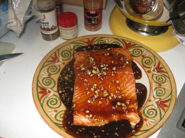 Honey Soy Sauce Salmon Face up Honey Soy Sauce Salmon Face up