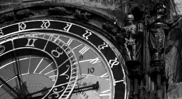 Old clock on old building