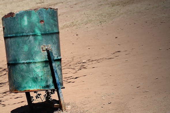 old trash can