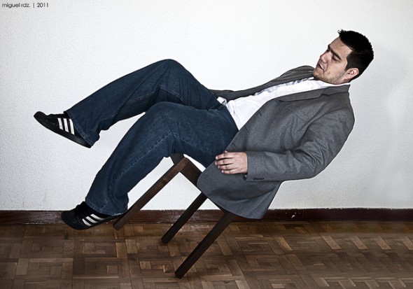 Don't Dream Chair tips over