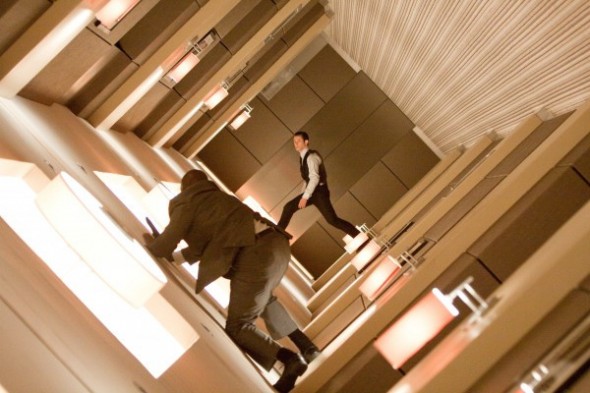 Inception Turn Around Slanted Hallway